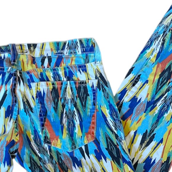 Current/Elliott colorful geometric multi arrow stiletto skinny jeans - Picture 5 of 8